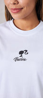 Barbie Tasarım Baskılı Beyaz Kadın T-Shirt