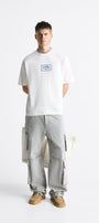 Bisiklet Yaka Le Vieux Baskılı Oversize Erkek T-shirt