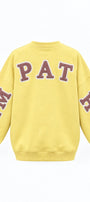 Kadın Oversize Sweatshirt Empathy 3D Baskılı Sarı – Bisiklet Yaka, 3 İplik Şardonlu Polar