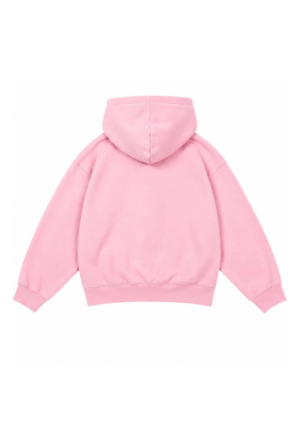 Kız Çocuk Oversize Hoodie Love Mount Baskılı Pembe – Kapüşonlu, Cepli, 3 İplik Polar