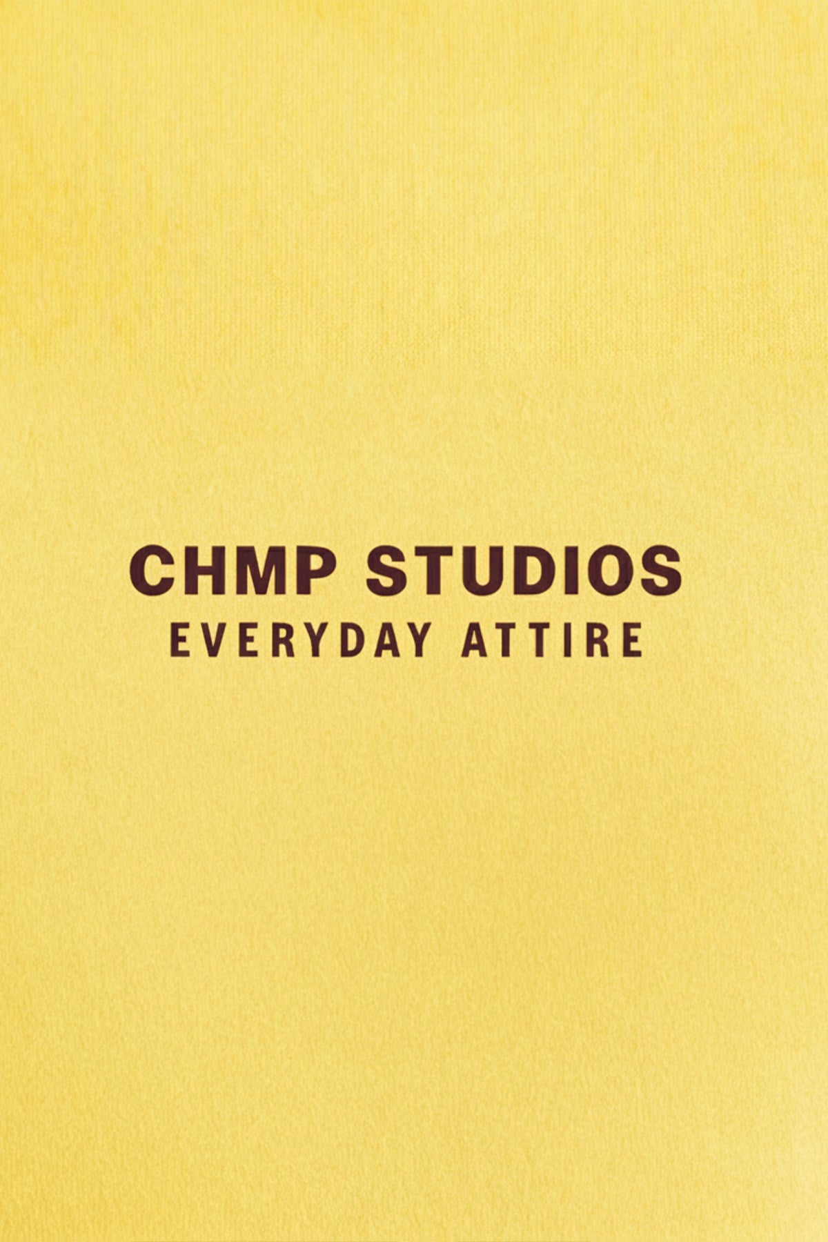 Kadın Oversize Tişört CHMP STUDIOS Baskılı Sarı – Bisiklet Yaka, %100 Pamuk Compact Süprem 24/1