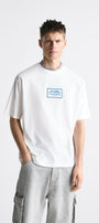 Bisiklet Yaka Le Vieux Baskılı Oversize Erkek T-shirt