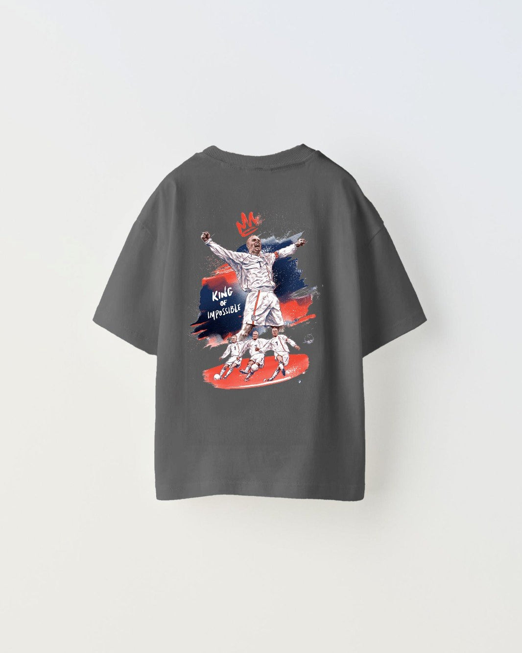 I Can Do All Thıngs Yazılı Futbol Tasarım Baskılı Füme Çocuk T-shirt