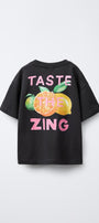 Taste Zing Baskılı Kız Çocuk  %100 Pamuk Tişört