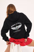 Kapüşonlu İçi Polar Believe İn Karma Baskılı Siyah Unisex Hoodie Sweatshirt