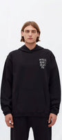Kapüşonlu İçi Polar Normal People Scare Me Baskılı Siyah Unisex Hoodie Sweatshirt