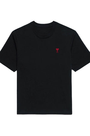 The Champ  Kalp Tasarım Baskılı Siyah Unısex T-Shirt