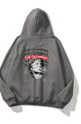 Kapüşonlu İçi Polar The Olympian Baskılı Füme Unisex Hoodie Sweatshirt