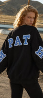 Kadın Oversize Sweatshirt Empathy 3D Baskılı Siyah – Bisiklet Yaka, 3 İplik Şardonlu Polar