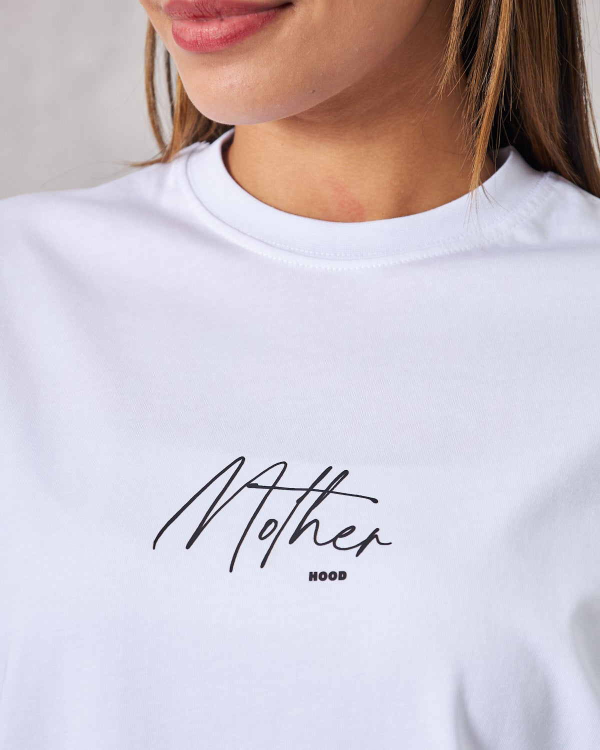 Mother Hood Yazılı Beyaz Kadın T-Shirt