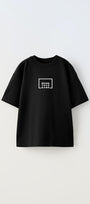 Bring Your Game Yazılı Futbol Tasarım Baskılı Siyah Çocuk T-shirt