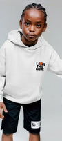 Kapüşonlu İçi Polar I Love This Game Yazılı Basketbol Baskılı Beyaz Unisex Çocuk Sweatshirt