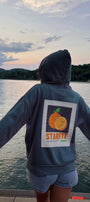 Marine Oversize Hoodie Marine – 3 İplik Şardonlu, Kapüşonlu Kanguru Cepli, Sırt Tam Portakal Baskı