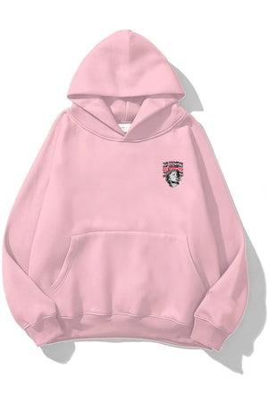 Kapüşonlu İçi Polar The Olympıan Baskılı Pembe Unisex Hoodie Sweatshirt