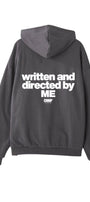 Kadın Oversize Hoodie Written & Directed Baskılı Füme – Kapüşonlu, Sırt Baskılı, 3 İplik