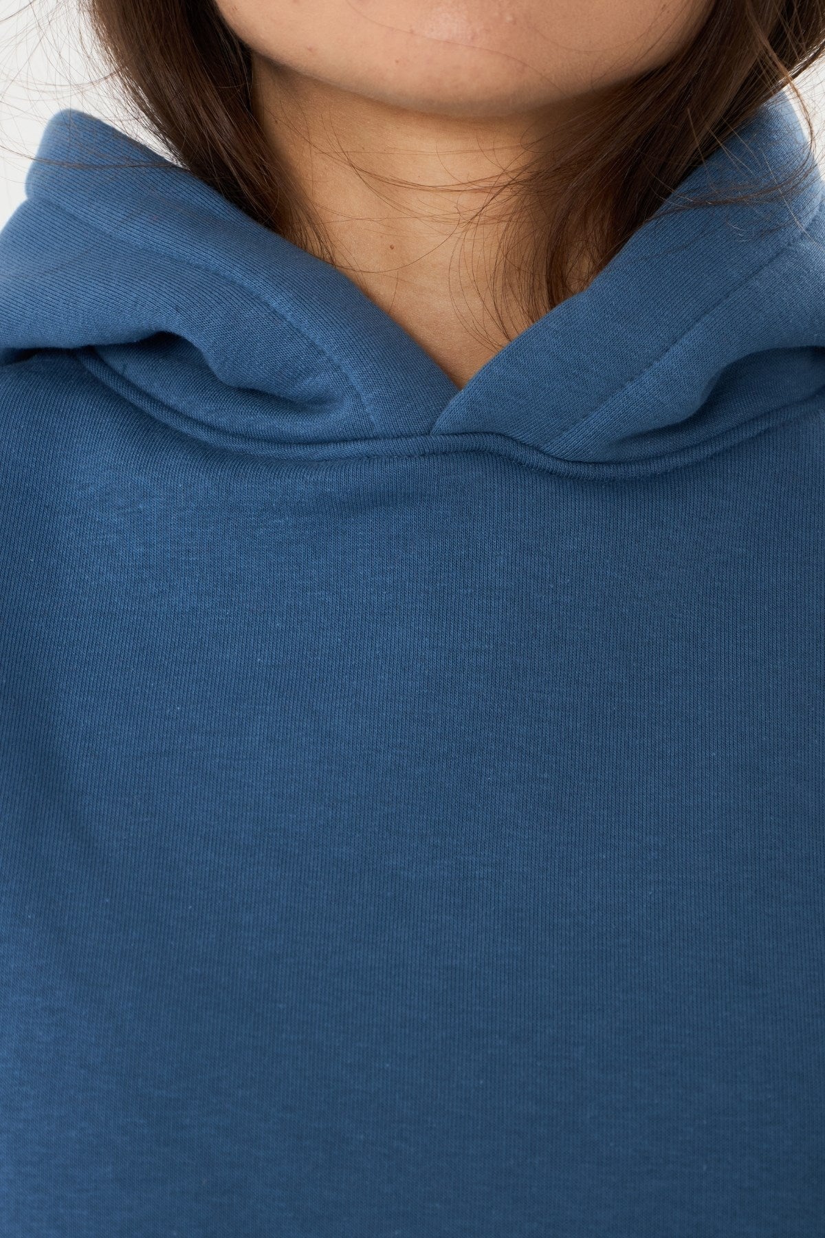 Unisex 2’li Oversize Basic Hoodie Beyaz & Marine– Kapüşonlu, Cepli, 3 İplik Şardonlu Polar