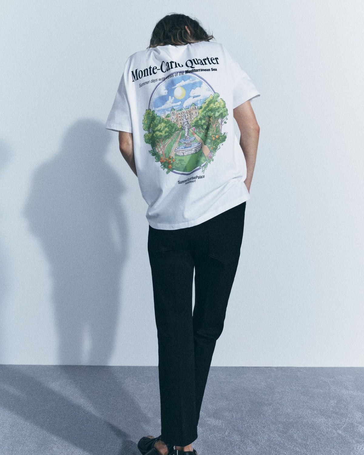 Monte Carlo Yazılı Beyaz Kadın T-Shirt