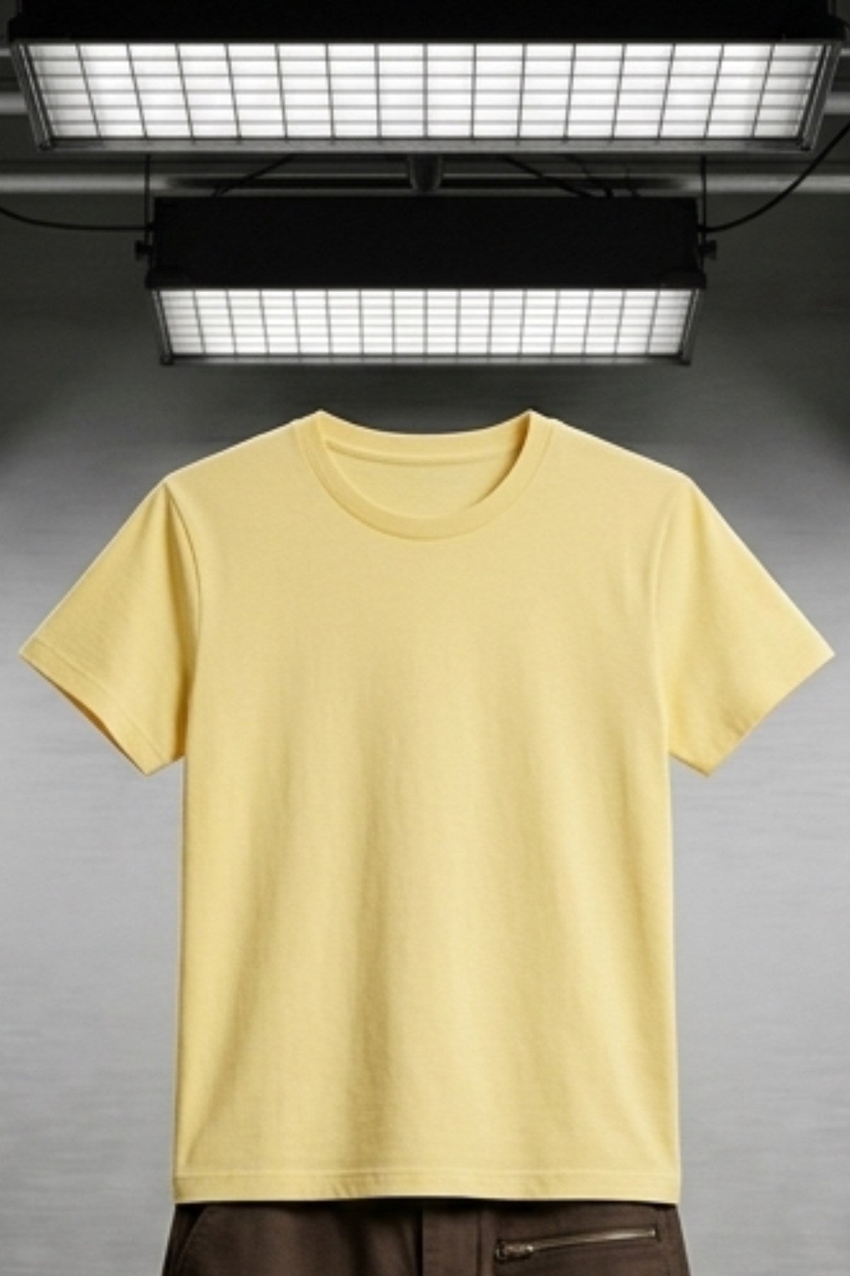 Kadın Oversize Basic Tişört Sarı – Bisiklet Yaka, Rahat Kalıp, Yazılık, %100 Pamuk