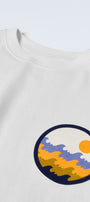 Rise Enjoy yazılı Gün Batımı Tasarım Baskılı Beyaz Çocuk T-Shirt