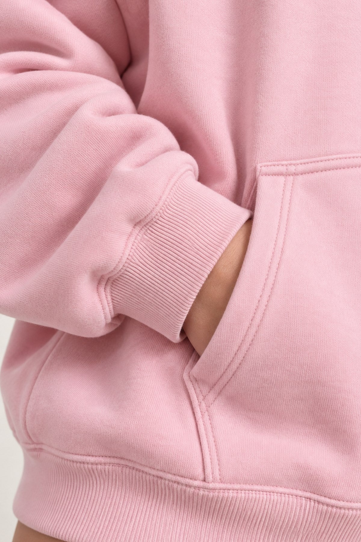 Kadın Oversize Hoodie 90’s Girl Baskılı Pembe – Kapüşonlu, Kanguru Cepli, 3 İplik Polar