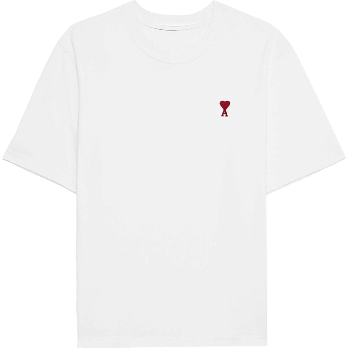 Kalp Tasarım Baskılı Beyaz Unısex T-Shirt