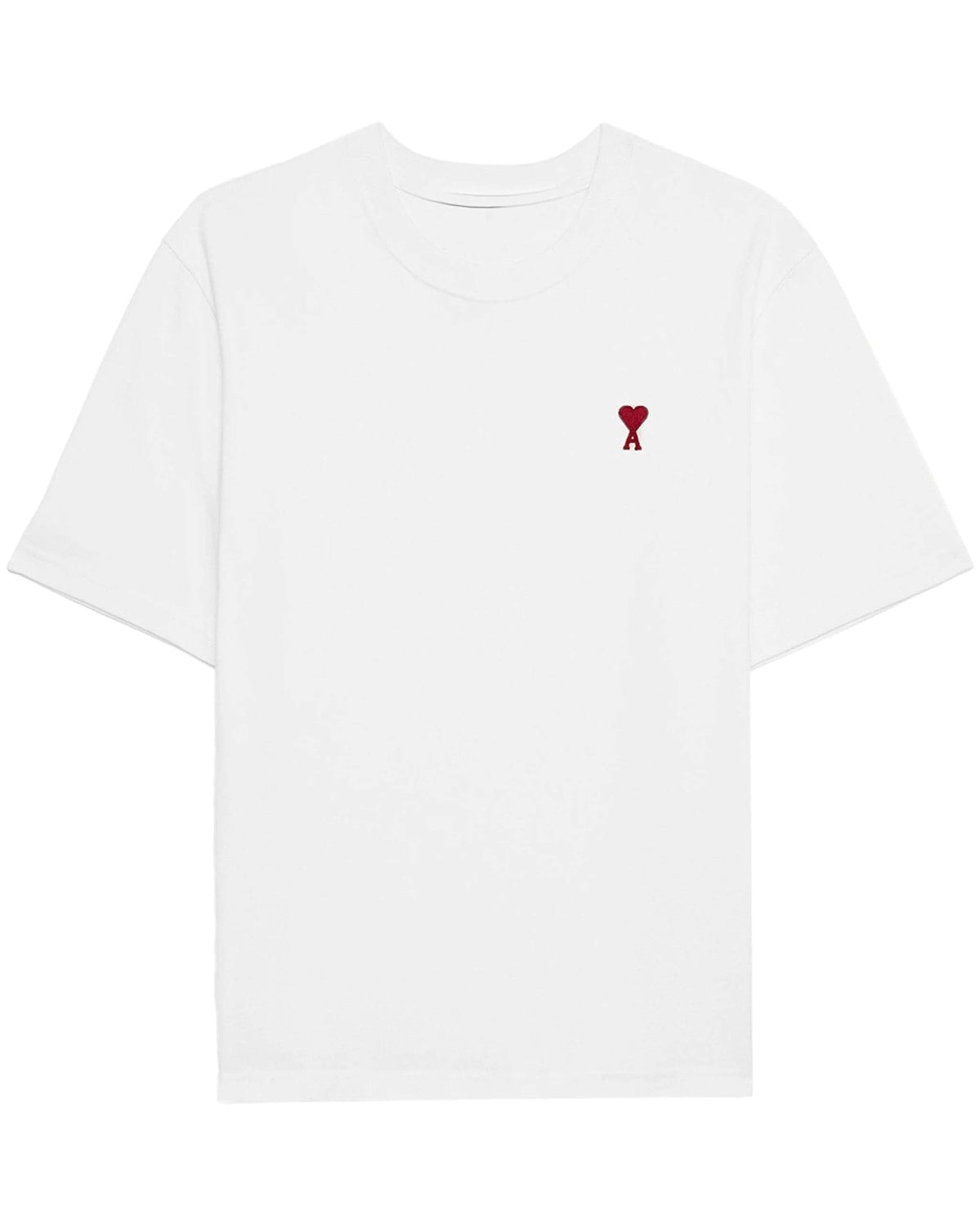 Kalp Tasarım Baskılı Beyaz Unısex T-Shirt