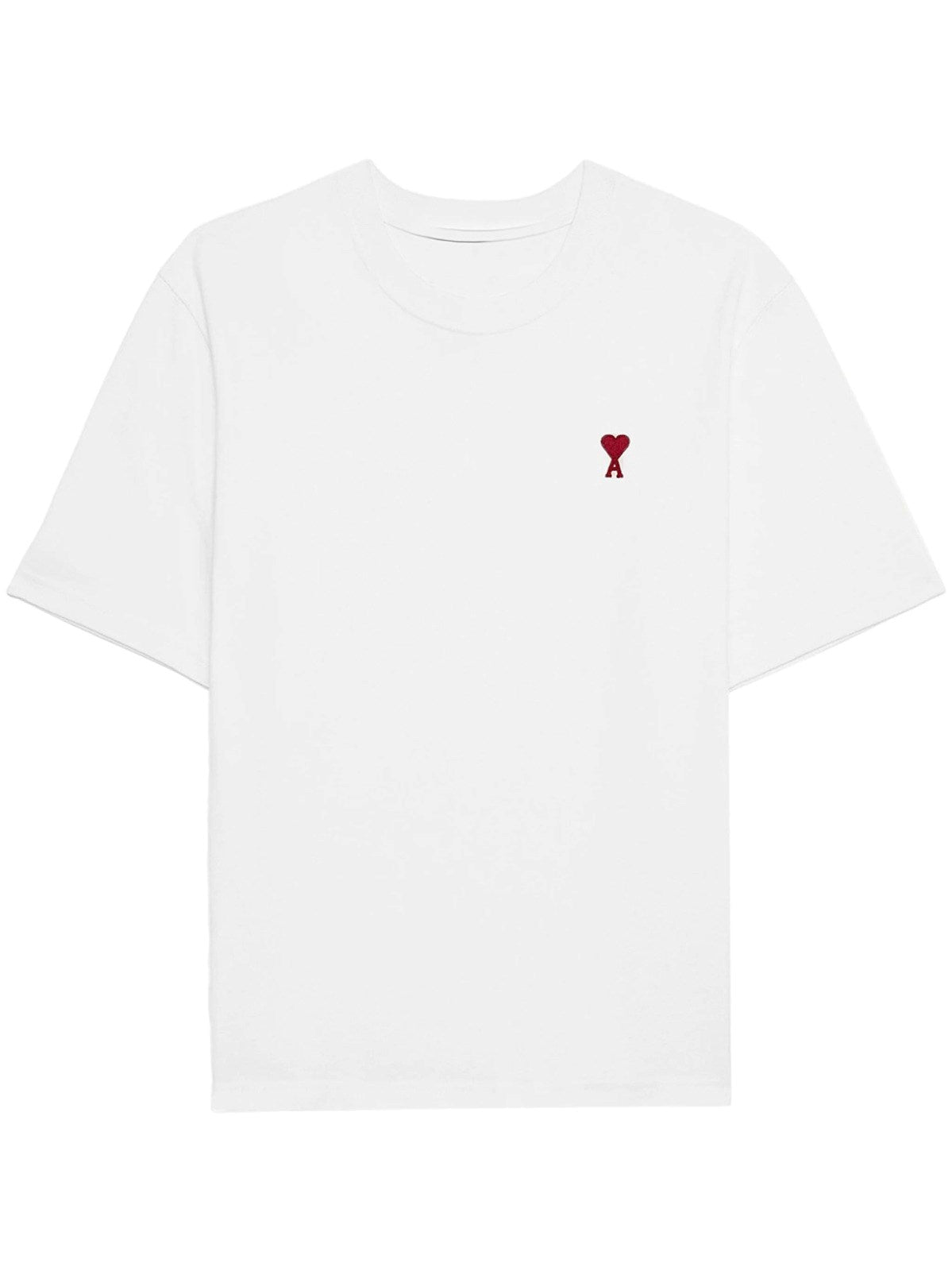 Kalp Tasarım Baskılı Beyaz Unısex T-Shirt