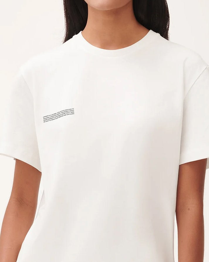 Beyaz Unisex Nature Concept Baskılı Oversize T-shirt