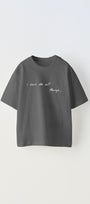 I Can Do All Thıngs Yazılı Futbol Tasarım Baskılı Füme Çocuk T-shirt