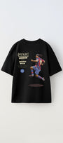 Always On Yazılı Futbol Tasarım Baskılı Siyah Çocuk T-shirt