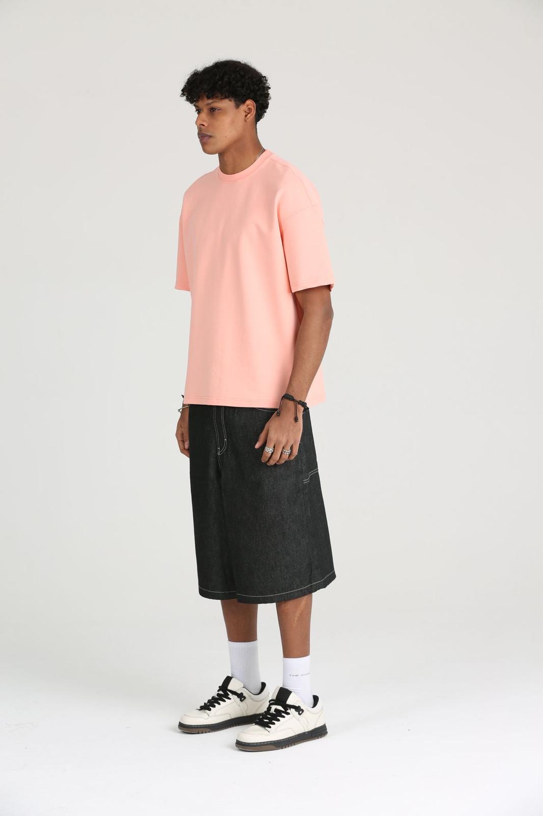 Erkek Basic ve Rahat Kesim Erkek Oversize  2 İplik Tişört