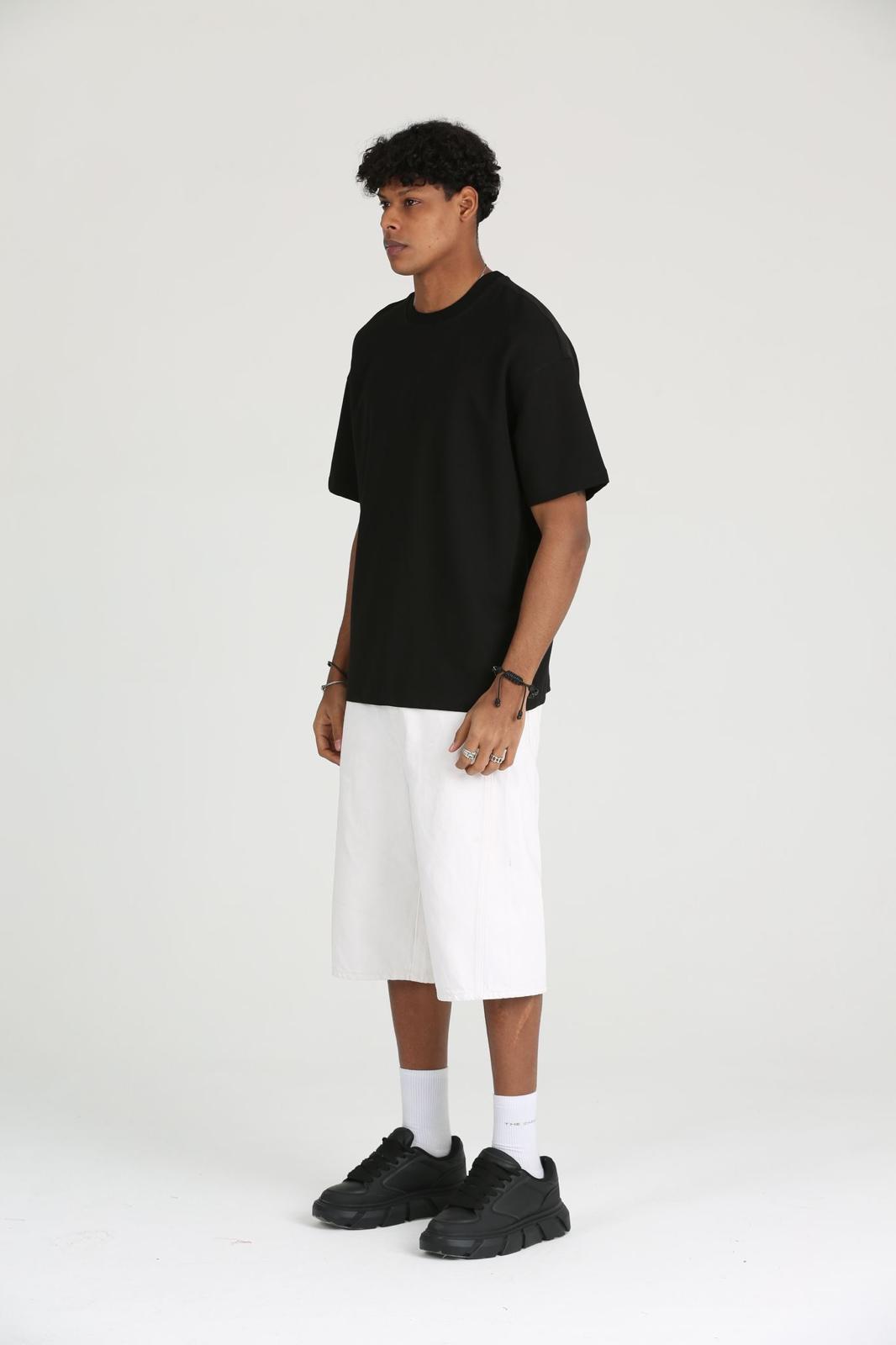 Erkek Basic ve Rahat Kesim Erkek Oversize  2 İplik Tişört