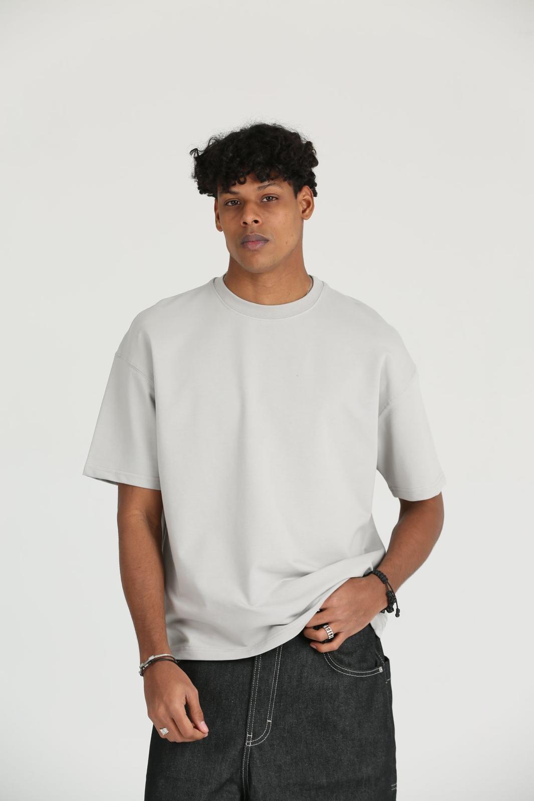 Erkek Basic ve Rahat Kesim Erkek Oversize  2 İplik Tişört