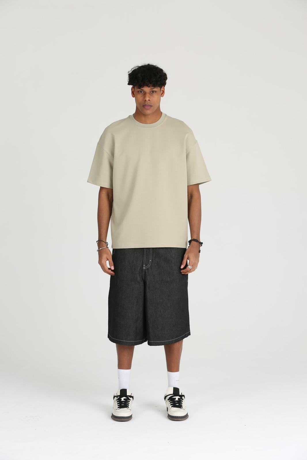 Erkek Basic ve Rahat Kesim Erkek Oversize  2 İplik Tişört