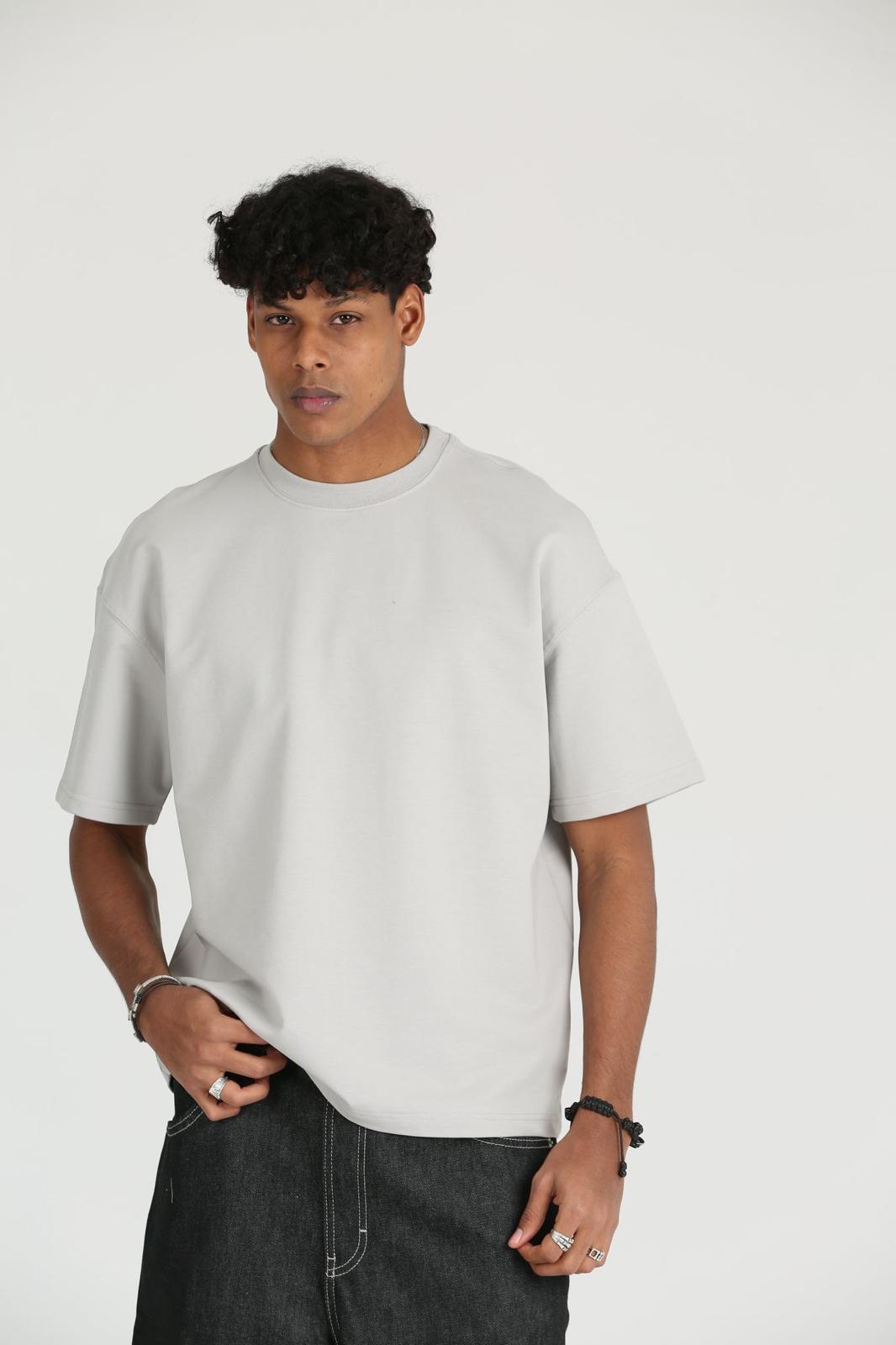 Erkek Basic ve Rahat Kesim Erkek Oversize  2 İplik Tişört
