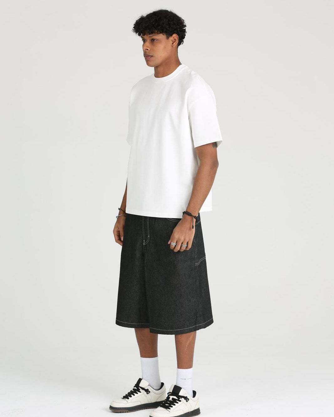Erkek Basic ve Rahat Kesim Erkek Oversize  2 İplik Tişört