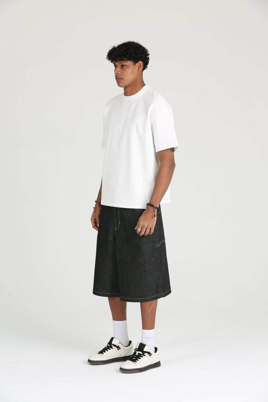 Erkek Basic ve Rahat Kesim Erkek Oversize  2 İplik Tişört