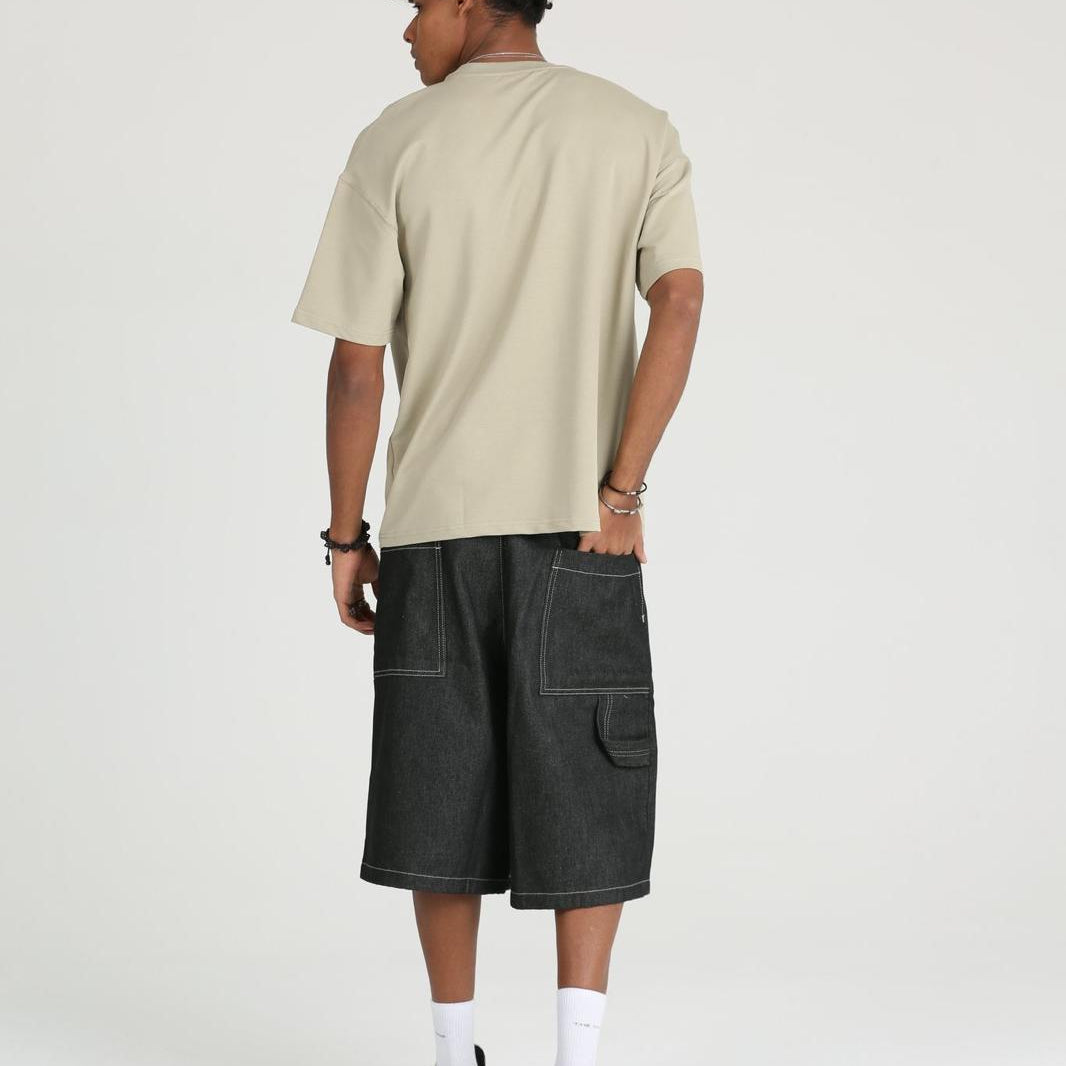 Erkek Basic ve Rahat Kesim Erkek Oversize  2 İplik Tişört