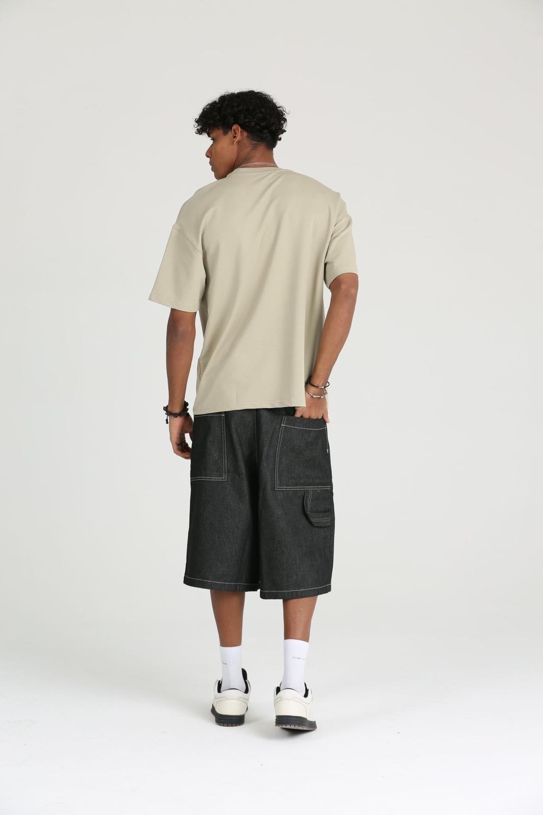 Erkek Basic ve Rahat Kesim Erkek Oversize  2 İplik Tişört