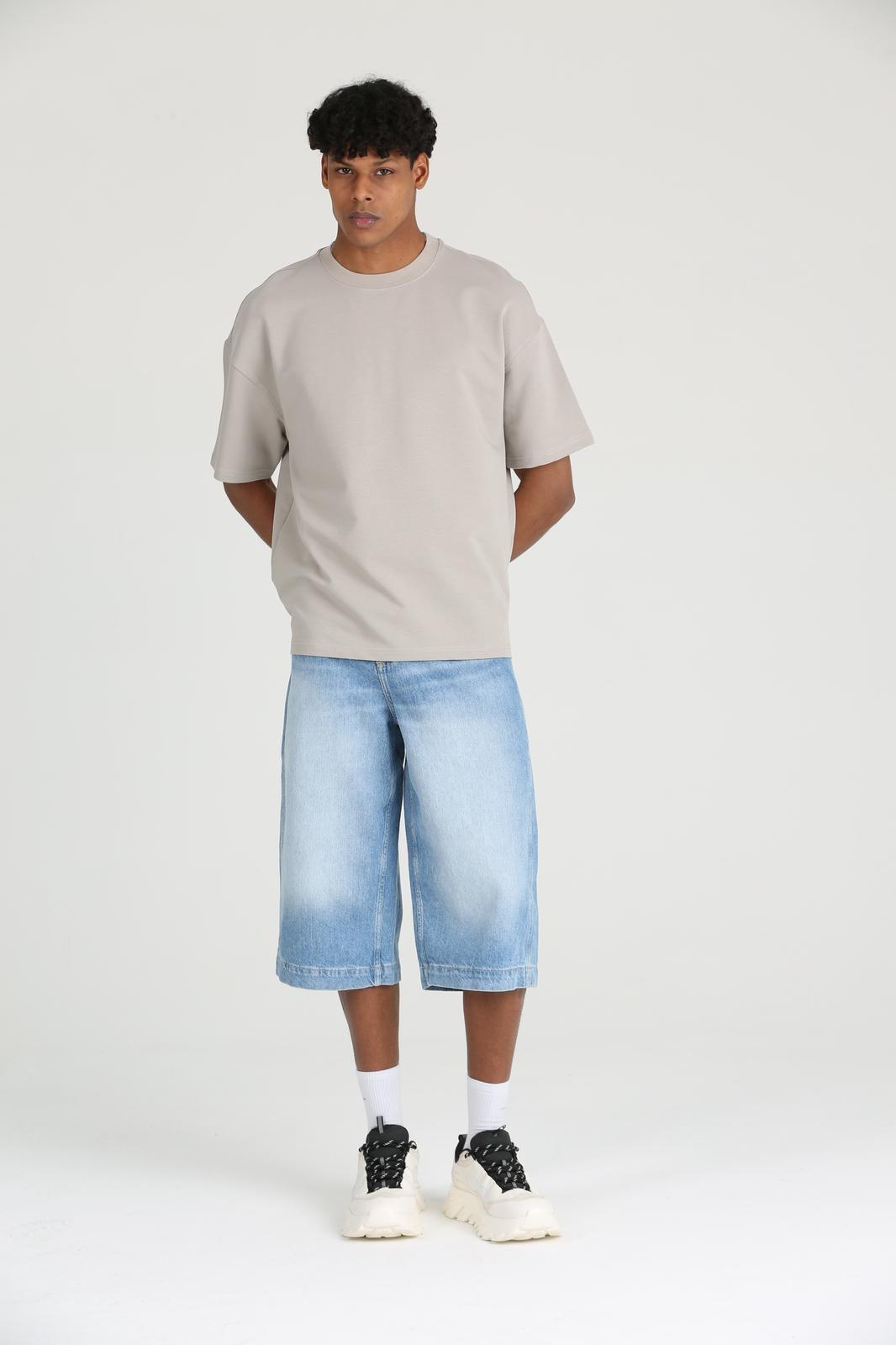 Erkek Basic ve Rahat Kesim Erkek Oversize  2 İplik Tişört