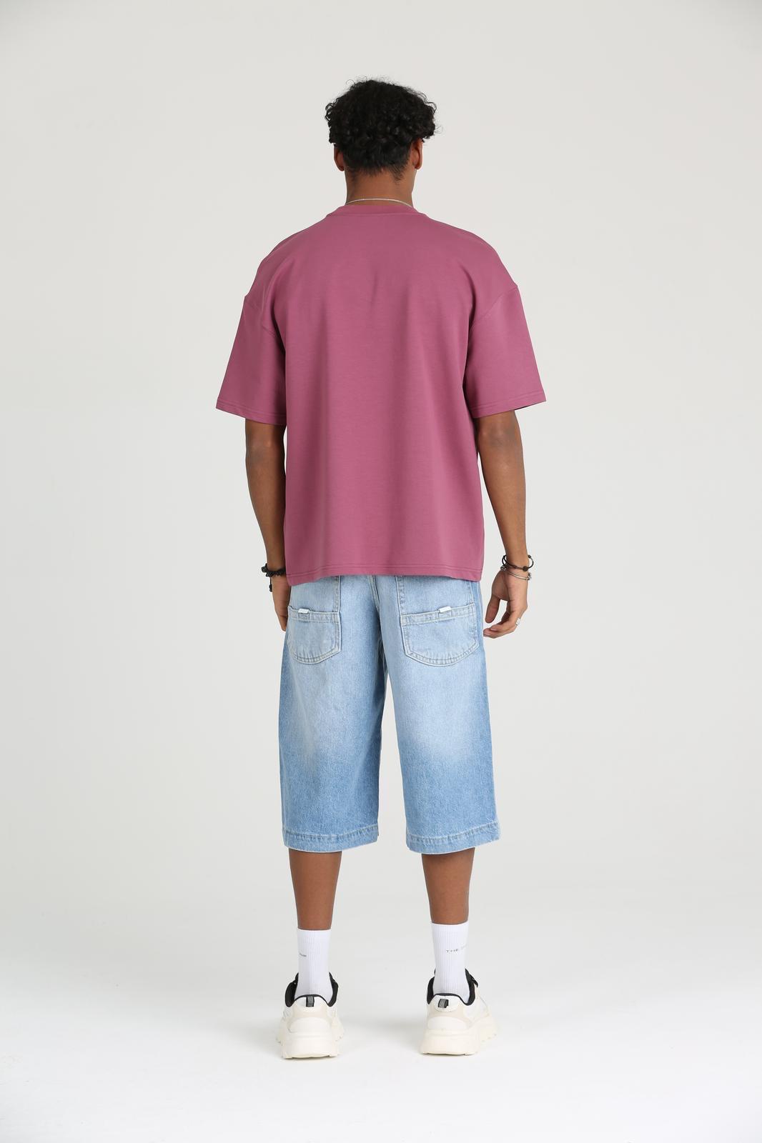 Erkek Basic ve Rahat Kesim Erkek Oversize  2 İplik Tişört