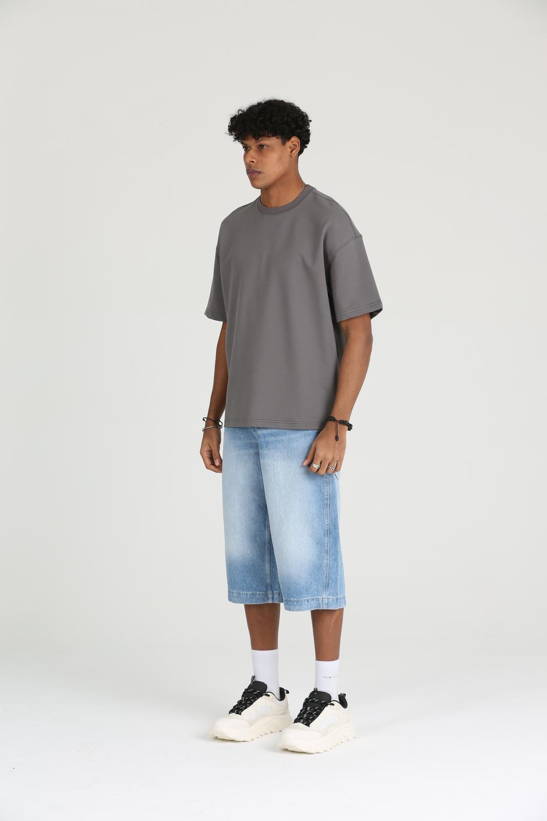 Erkek Basic ve Rahat Kesim Erkek Oversize  2 İplik Tişört