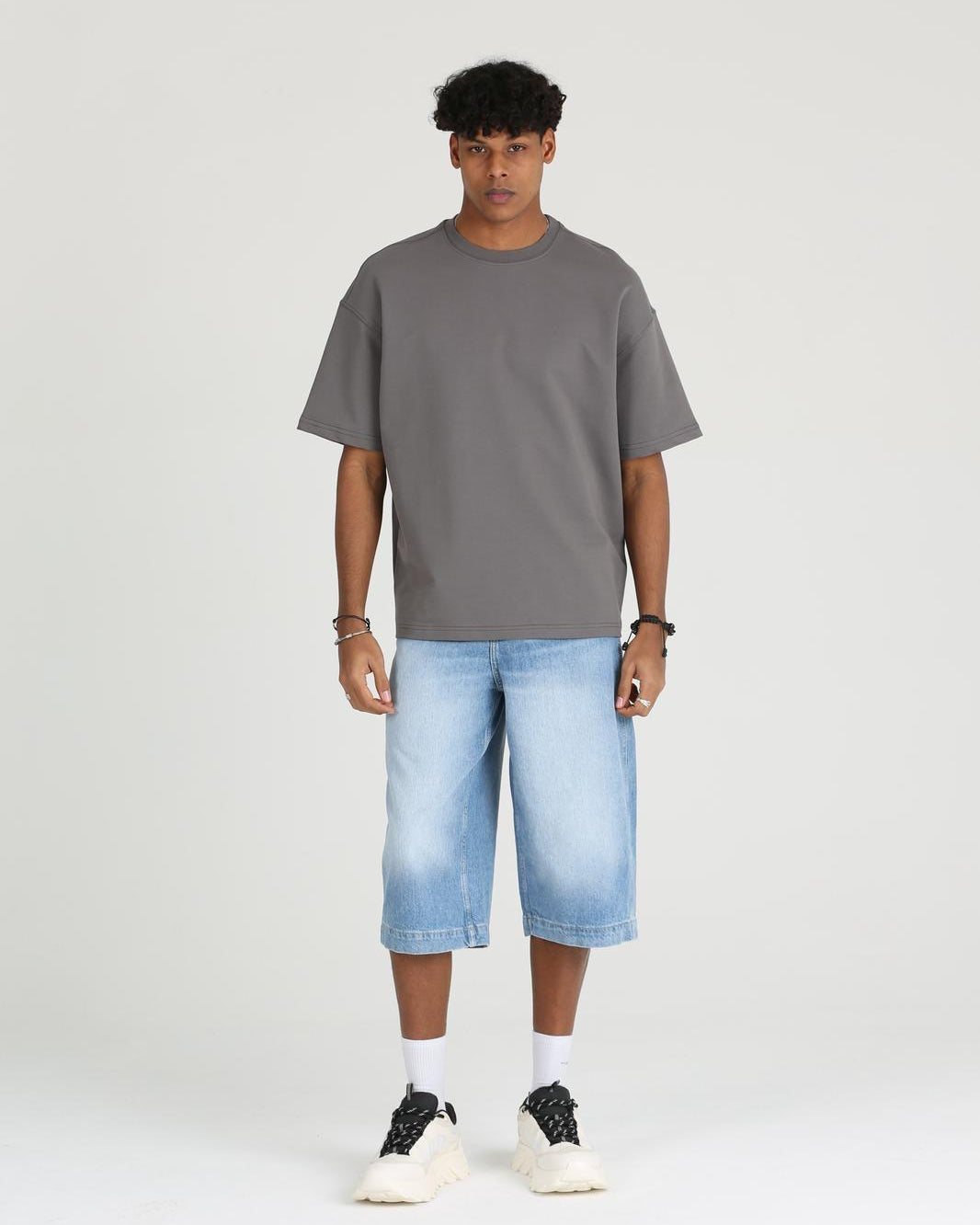 Erkek Basic ve Rahat Kesim Erkek Oversize  2 İplik Tişört