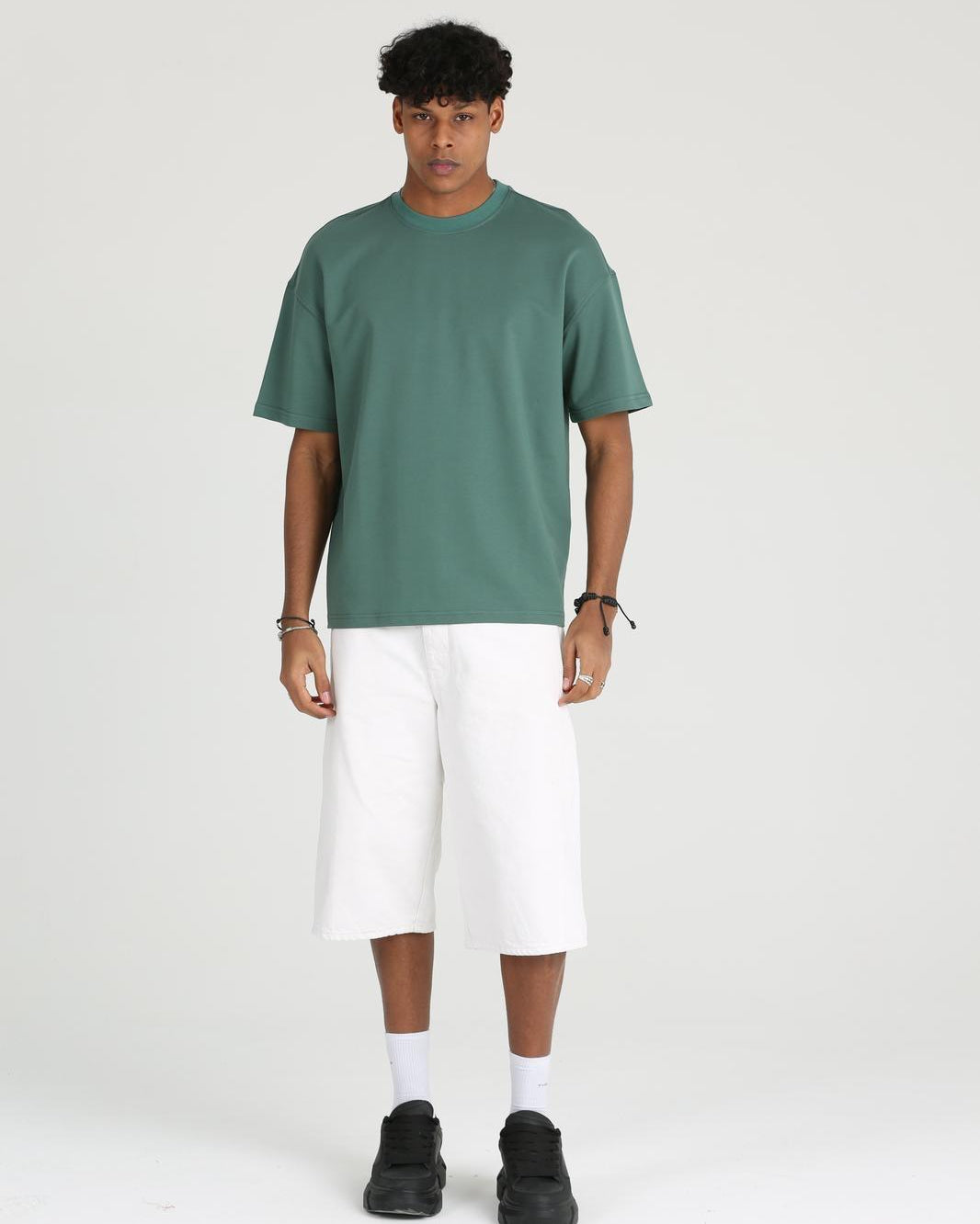 Erkek Basic ve Rahat Kesim Erkek Oversize  2 İplik Tişört