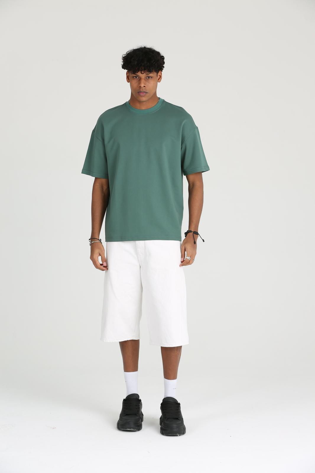 Erkek Basic ve Rahat Kesim Erkek Oversize  2 İplik Tişört