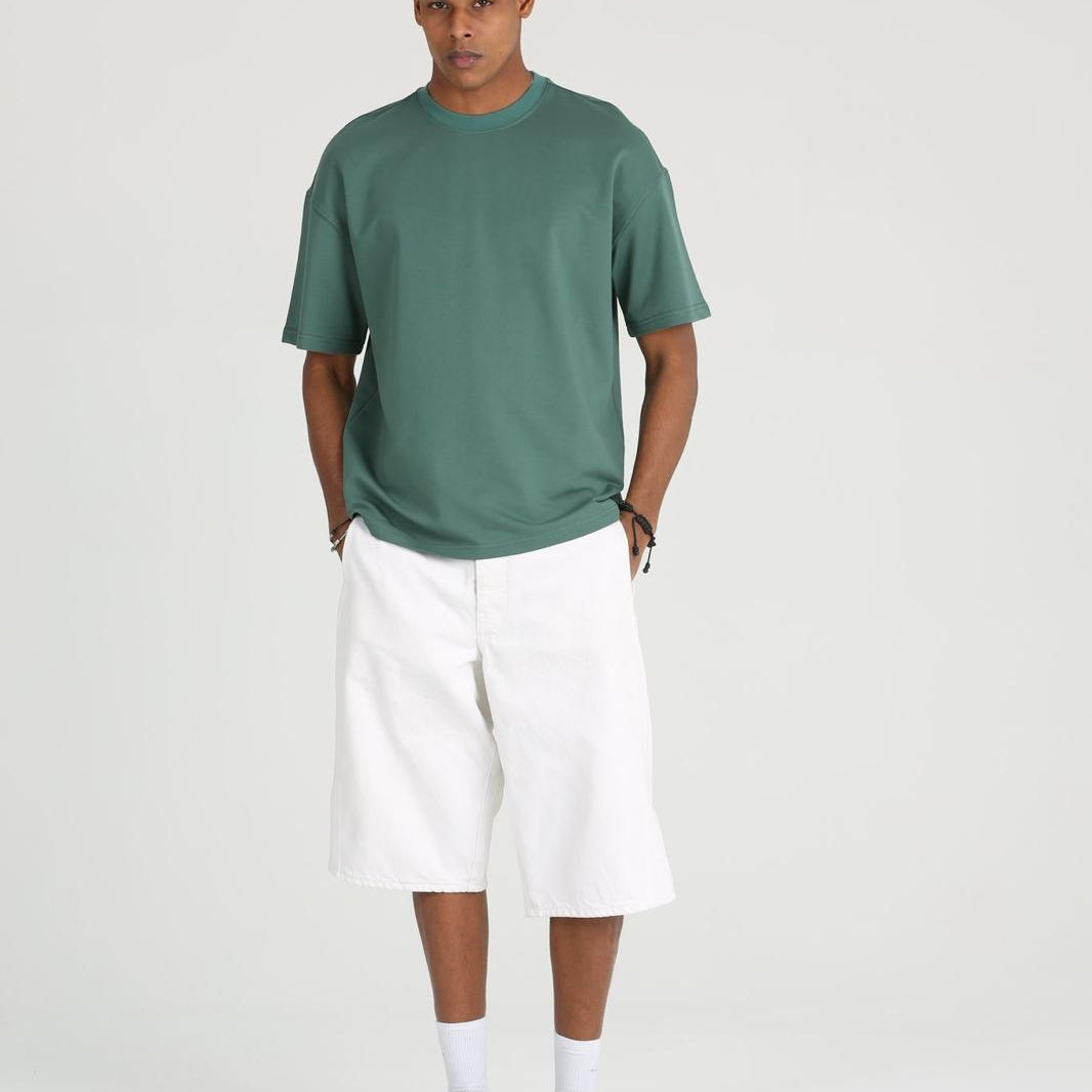 Erkek Basic ve Rahat Kesim Erkek Oversize  2 İplik Tişört