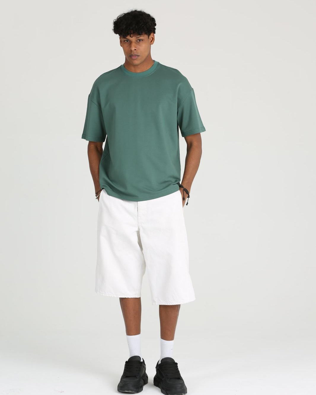 Erkek Basic ve Rahat Kesim Erkek Oversize  2 İplik Tişört