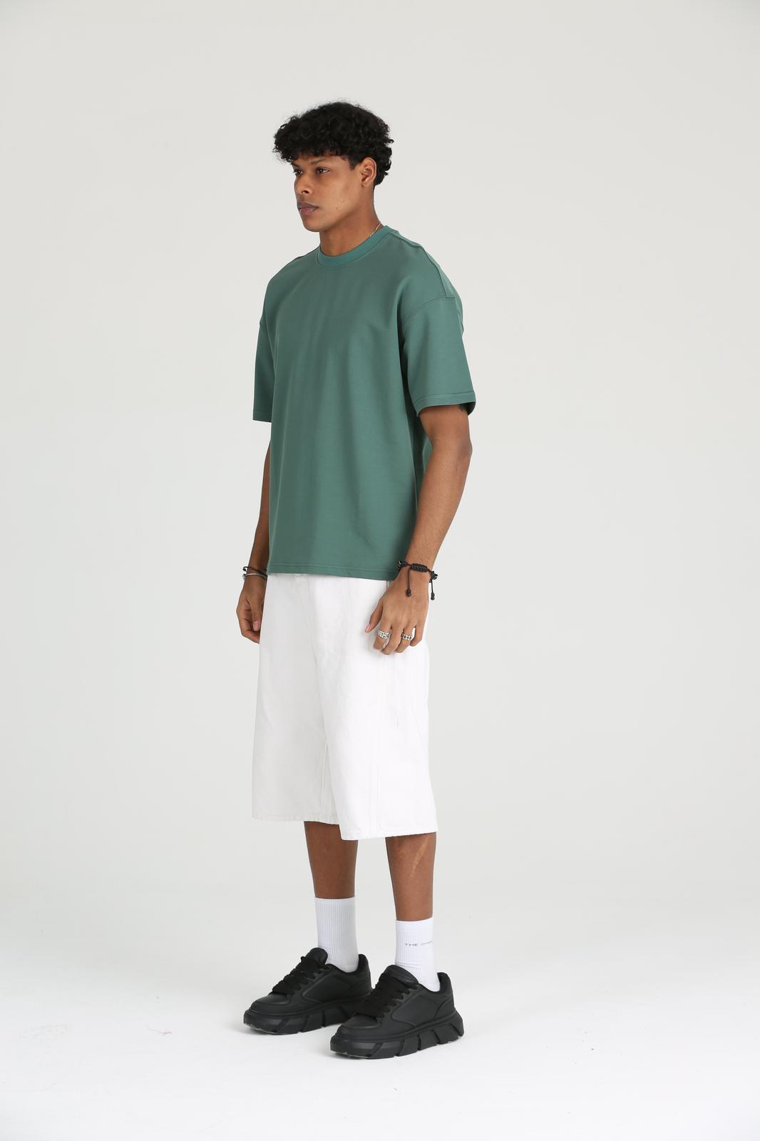 Erkek Basic ve Rahat Kesim Erkek Oversize  2 İplik Tişört