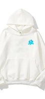 Kapüşonlu İçi Polar Hawaii Baskılı Beyaz Unisex Oversize Hoodie Sweatshirt