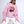 Bisiklet Yaka İçi Polar Cherries Baskılı Pembe Oversize Sweatshirt